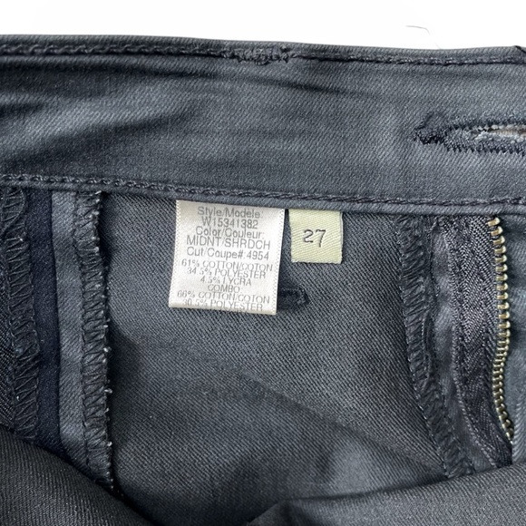 Rag & Bone Grey Black Tuxedo Stripe Skinny Jeans in “Midnight,” sz 27” - Picture 10 of 11